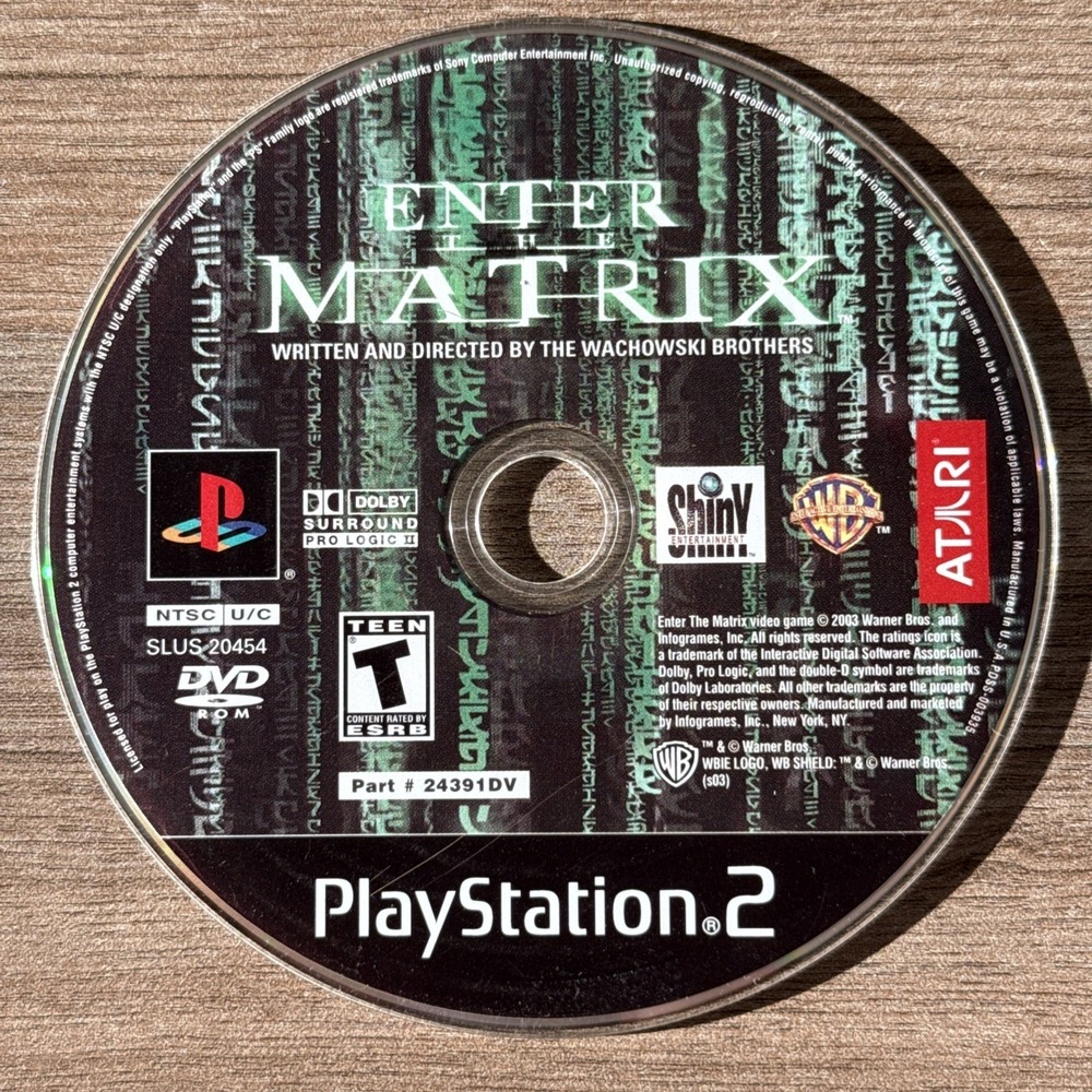 Enter the Matrix (PS2, 2003)‎ DISC ONLY Tested